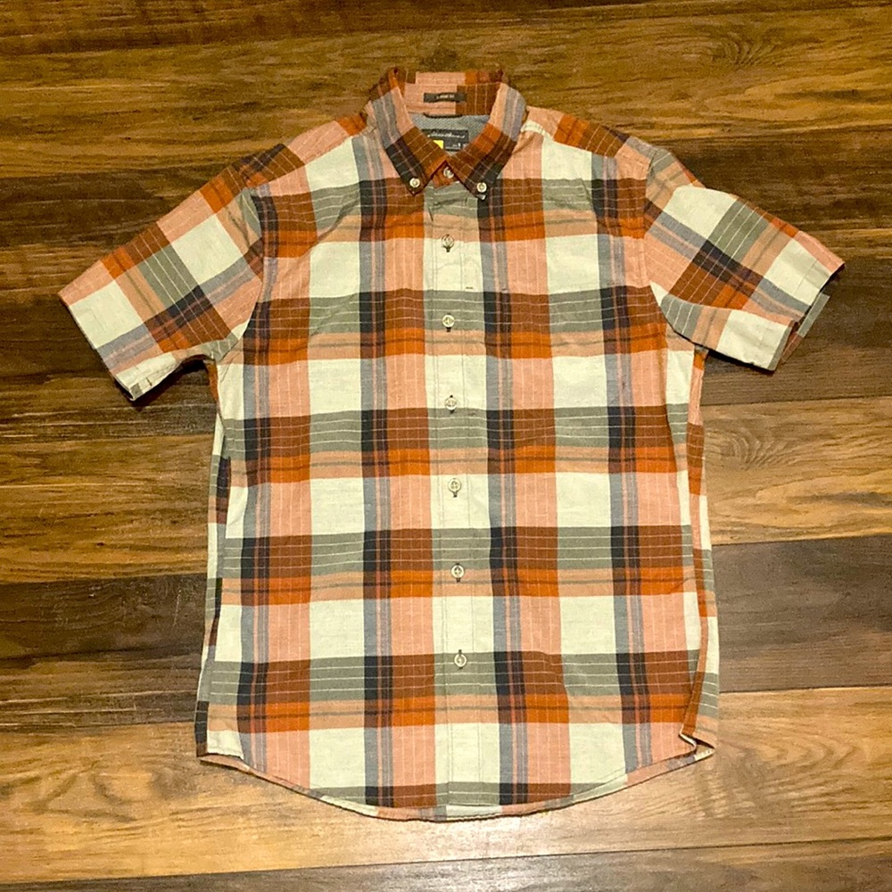 Eddie Bauer button up shirt with secret inside pocket
